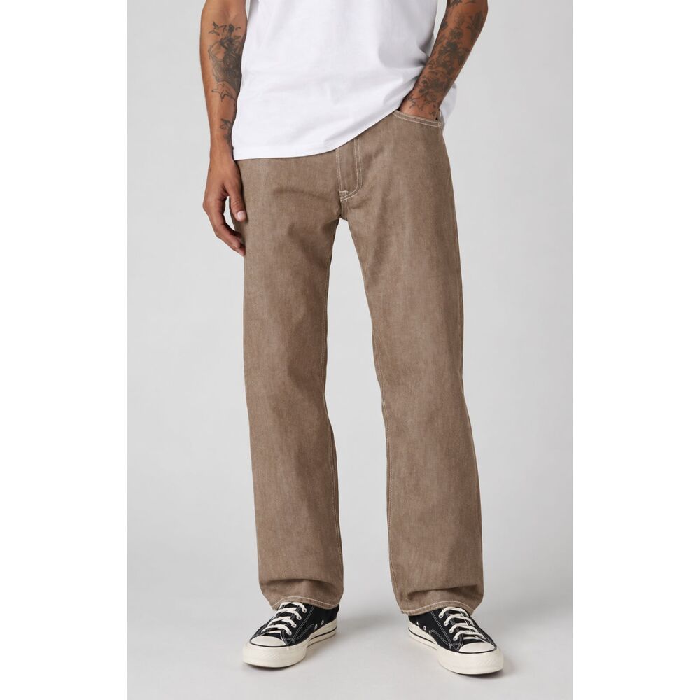Levis 501 Original Shrink To Fit Button Fly Jeans Color Beige Rigid-0050113671